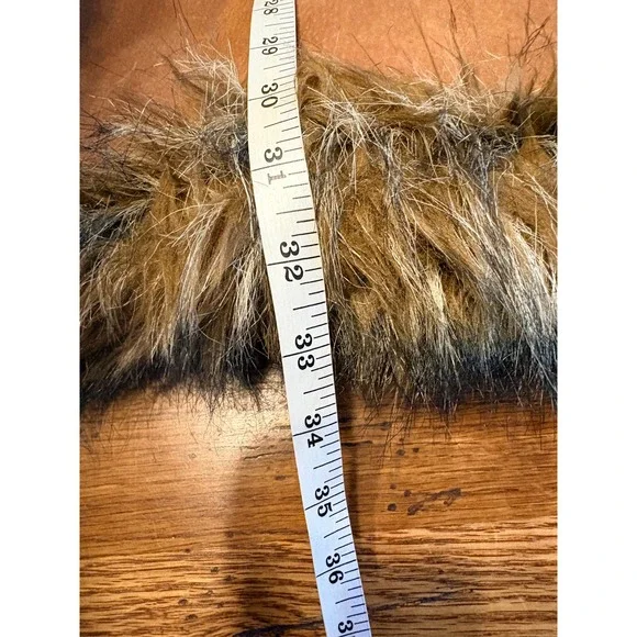 VTG Wilsons Leather Pelle Studio Suede Faux Fur Trim Boho Penny Lane Coat XL - Picture 9 of 10